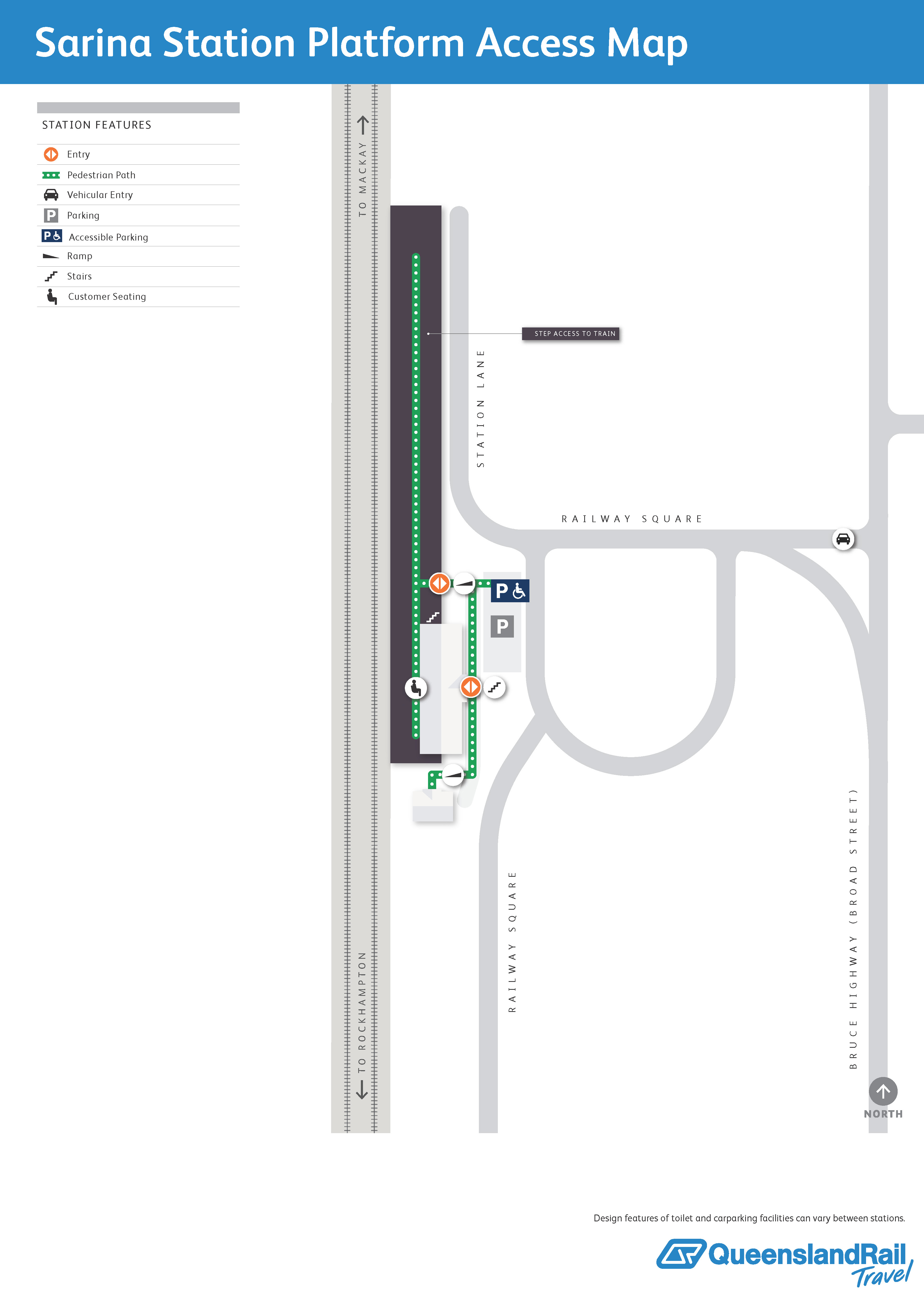 Sarina Railway Station map 1